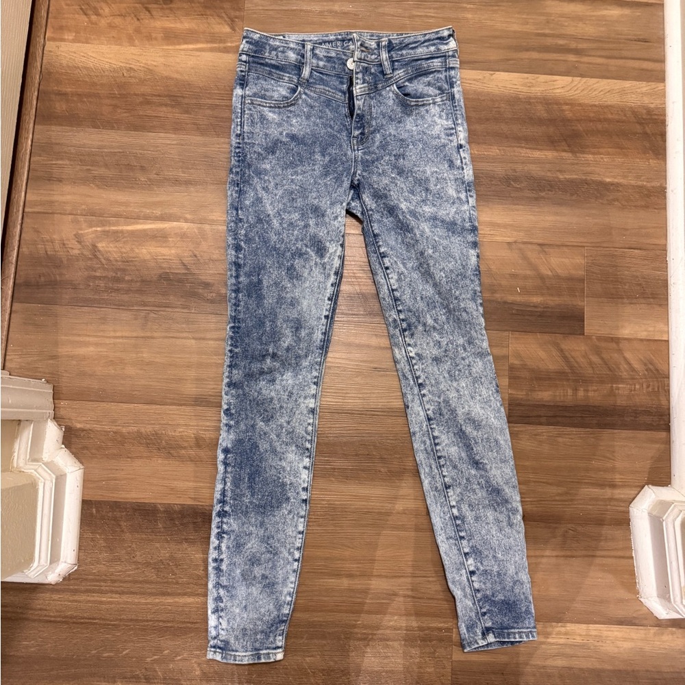 American Eagle High-Rise Jegging – Acid Wash | Size 8 Long